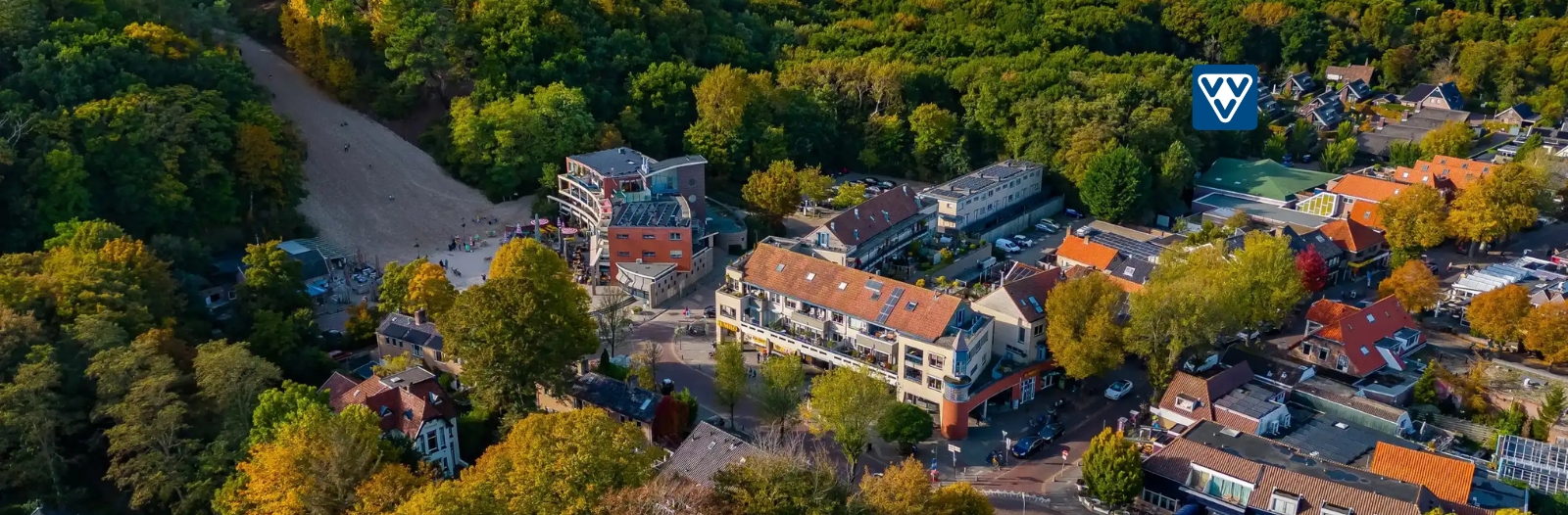 Centrum Schoorl van bovenaf